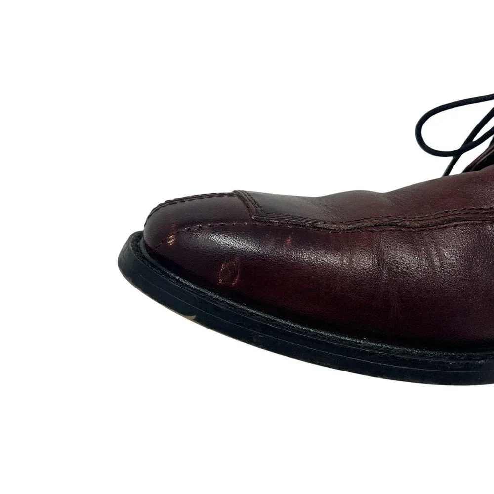 Florsheim Ashlin‎ Mens Burgundy Leather Oxford Shoes 8.5D Lace Up Dress Shoe